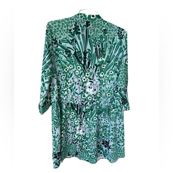 Tuckernuck Wildflower Silk Royal Shirt Dress in green S - Picture 6 of 7